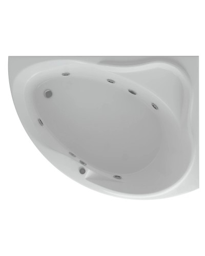 Акриловая гидромассажная ванна 158х119 см правая пневматическое управление плоские форсунки Aquatek Альтаир