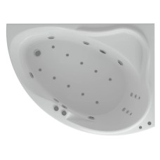Акриловая гидромассажная ванна 158х119 см правая пневматическое управление премиум форсунки Aquatek Альтаир