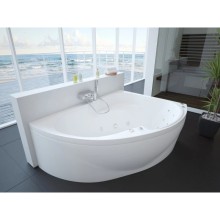 Акриловая гидромассажная ванна 158х119 см правая пневматическое управление премиум форсунки Aquatek Альтаир