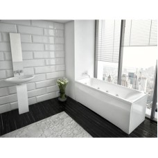 Акриловая гидромассажная ванна 140х70 см пневматическое управление стандартные форсунки Aquatek Альфа-140