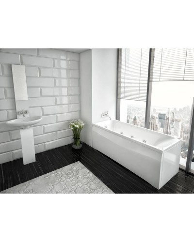 Акриловая гидромассажная ванна 140х70 см пневматическое управление стандартные форсунки Aquatek Альфа-140