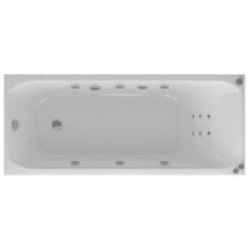 Акриловая гидромассажная ванна 170х70 см пневматическое управление премиум форсунки Aquatek Альфа-170