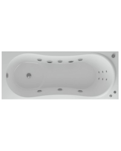 Акриловая гидромассажная ванна 170х70 см пневматическое управление стандартные форсунки Aquatek Афродита-170