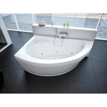 Акриловая гидромассажная ванна 170х110 см левая пневматическое управление стандартные форсунки Aquatek Аякс 2