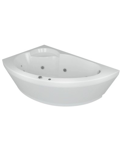 Акриловая гидромассажная ванна 170х110 см левая пневматическое управление премиум форсунки Aquatek Аякс 2