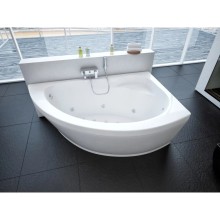 Акриловая гидромассажная ванна 170х110 см правая пневматическое управление стандартные форсунки Aquatek Аякс 2