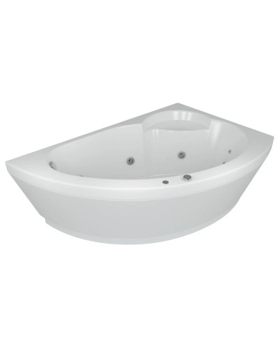 Акриловая гидромассажная ванна 170х110 см правая пневматическое управление премиум форсунки Aquatek Аякс 2