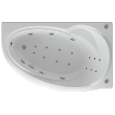 Акриловая гидромассажная ванна 150х95 см правая пневматическое управление стандартные форсунки Aquatek Бетта-150