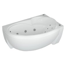 Акриловая гидромассажная ванна 150х95 см правая пневматическое управление плоские форсунки Aquatek Бетта-150
