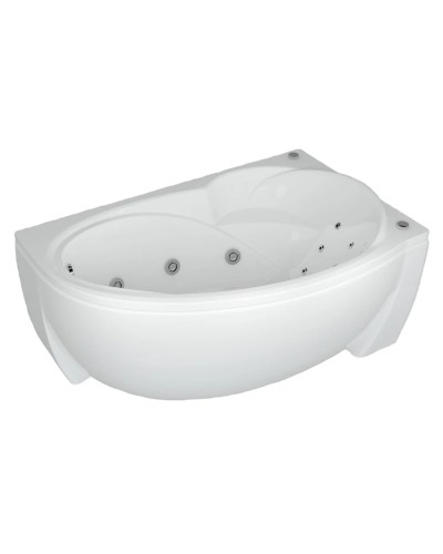 Акриловая гидромассажная ванна 150х95 см правая пневматическое управление премиум форсунки Aquatek Бетта-150