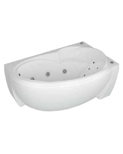 Акриловая гидромассажная ванна 160х97 см правая пневматическое управление стандартные форсунки Aquatek Бетта-160