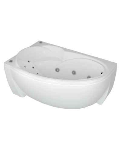 Акриловая гидромассажная ванна 170х97 см левая пневматическое управление стандартные форсунки Aquatek Бетта-170