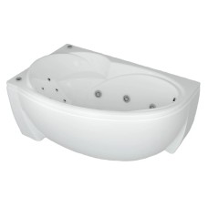 Акриловая гидромассажная ванна 170х97 см левая пневматическое управление плоские форсунки Aquatek Бетта-170