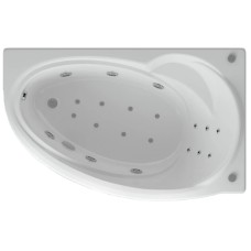 Акриловая гидромассажная ванна 170х97 см правая пневматическое управление стандартные форсунки Aquatek Бетта-170