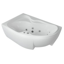 Акриловая гидромассажная ванна 170х105 см левая пневматическое управление стандартные форсунки Aquatek Вега-170