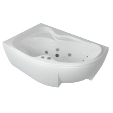 Акриловая гидромассажная ванна 170х105 см левая пневматическое управление стандартные форсунки Aquatek Вега-170