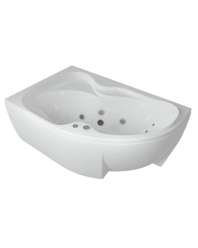 Акриловая гидромассажная ванна 170х105 см левая пневматическое управление стандартные форсунки Aquatek Вега-170