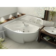 Акриловая гидромассажная ванна 170х105 см левая пневматическое управление стандартные форсунки Aquatek Вега-170