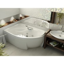 Акриловая гидромассажная ванна 170х105 см левая пневматическое управление плоские форсунки Aquatek Вега-170