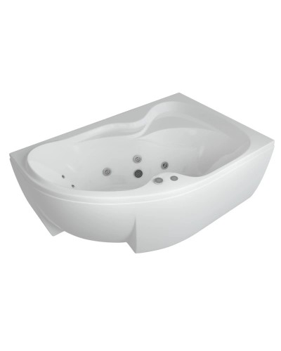 Акриловая гидромассажная ванна 170х105 см правая пневматическое управление стандартные Aquatek Акватек Вега-170