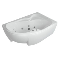 Акриловая гидромассажная ванна 170х105 см правая пневматическое управление плоские форсунки Aquatek Вега-170