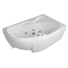 Акриловая гидромассажная ванна 170х105 см правая пневматическое управление премиум форсунки Aquatek Вега-170