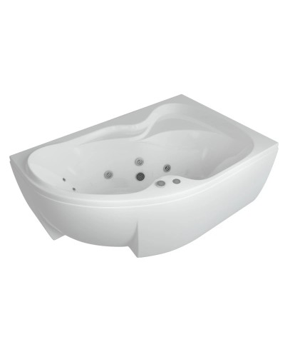 Акриловая гидромассажная ванна 170х105 см правая пневматическое управление премиум форсунки Aquatek Вега-170