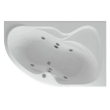 Акриловая гидромассажная ванна 170х105 см правая пневматическое управление премиум форсунки Aquatek Вега-170