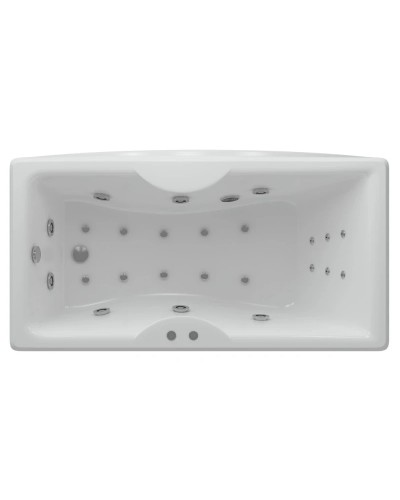 Акриловая гидромассажная ванна 170х75 см пневматическое управление плоские форсунки Aquatek Феникс-170