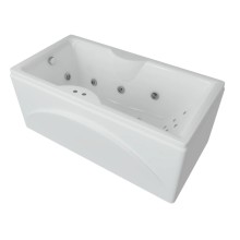 Акриловая гидромассажная ванна 180х85 см пневматическое управление плоские форсунки Aquatek Феникс-180