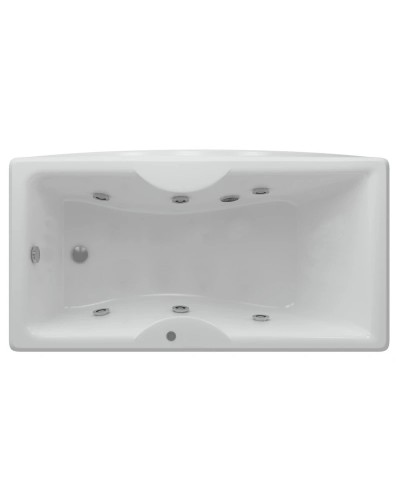 Акриловая гидромассажная ванна 190х90 см пневматическое управление стандартные форсунки Aquatek Феникс-190