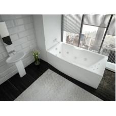 Акриловая гидромассажная ванна 190х90 см пневматическое управление плоские форсунки Aquatek Феникс-190