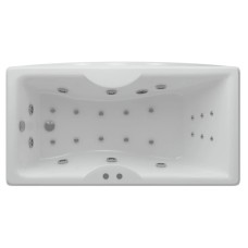Акриловая гидромассажная ванна 190х90 см пневматическое управление премиум форсунки Aquatek Феникс-190