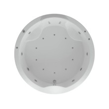 Акриловая гидромассажная ванна 180х180 см пневматическое управление плоские форсунки+спинной массаж 6 форсунок Aquatek Аура