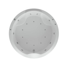 Акриловая гидромассажная ванна 180х180 см пневматическое управление плоские форсунки+спинной массаж 6 форсунок Aquatek Аура