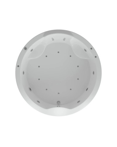 Акриловая гидромассажная ванна 180х180 см пневматическое управление плоские форсунки+спинной массаж 6 форсунок Aquatek Аура
