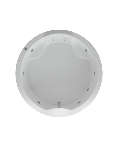 Акриловая гидромассажная ванна 180х180 см пневматическое управление плоские форсунки+спинной массаж 6 форсунок Aquatek Аура