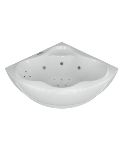 Акриловая гидромассажная ванна 135х135 см пневматическое управление стандартные форсунки Aquatek Галатея