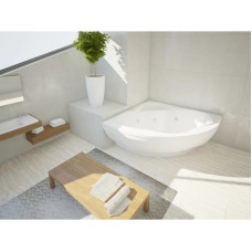 Акриловая гидромассажная ванна 135х135 см пневматическое управление плоские форсунки Aquatek Галатея