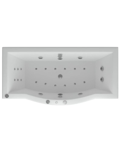 Акриловая гидромассажная ванна 180х90 см пневматическое управление стандартные форсунки Aquatek Гелиос