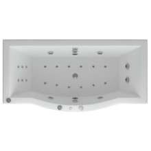 Акриловая гидромассажная ванна 180х90 см пневматическое управление плоские форсунки Aquatek Гелиос