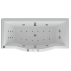 Акриловая гидромассажная ванна 180х90 см пневматическое управление плоские форсунки Aquatek Гелиос