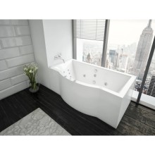 Акриловая гидромассажная ванна 180х90 см пневматическое управление плоские форсунки Aquatek Гелиос