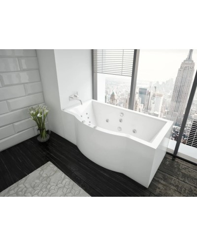 Акриловая гидромассажная ванна 180х90 см пневматическое управление плоские форсунки Aquatek Гелиос