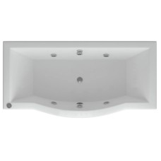 Акриловая гидромассажная ванна 180х90 см пневматическое управление плоские форсунки Aquatek Гелиос