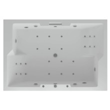 Акриловая гидромассажная ванна 190х130 см пневматическое управление плоские форсунки+спинной массаж 12 форсунок Aquatek Дорадо