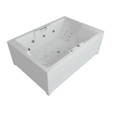 Акриловая гидромассажная ванна 190х130 см пневматическое управление плоские форсунки+спинной массаж 12 форсунок Aquatek Дорадо