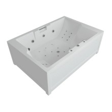 Акриловая гидромассажная ванна 190х130 см пневматическое управление премиум форсунки+спинной массаж 12 форсунок Aquatek Дорадо