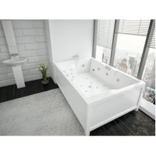 Акриловая гидромассажная ванна 190х130 см пневматическое управление премиум форсунки+спинной массаж 12 форсунок Aquatek Дорадо