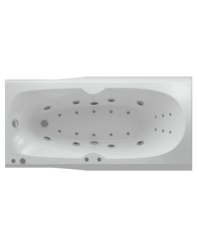 Акриловая гидромассажная ванна 180х80 см пневматическое управление плоские форсунки Aquatek Европа